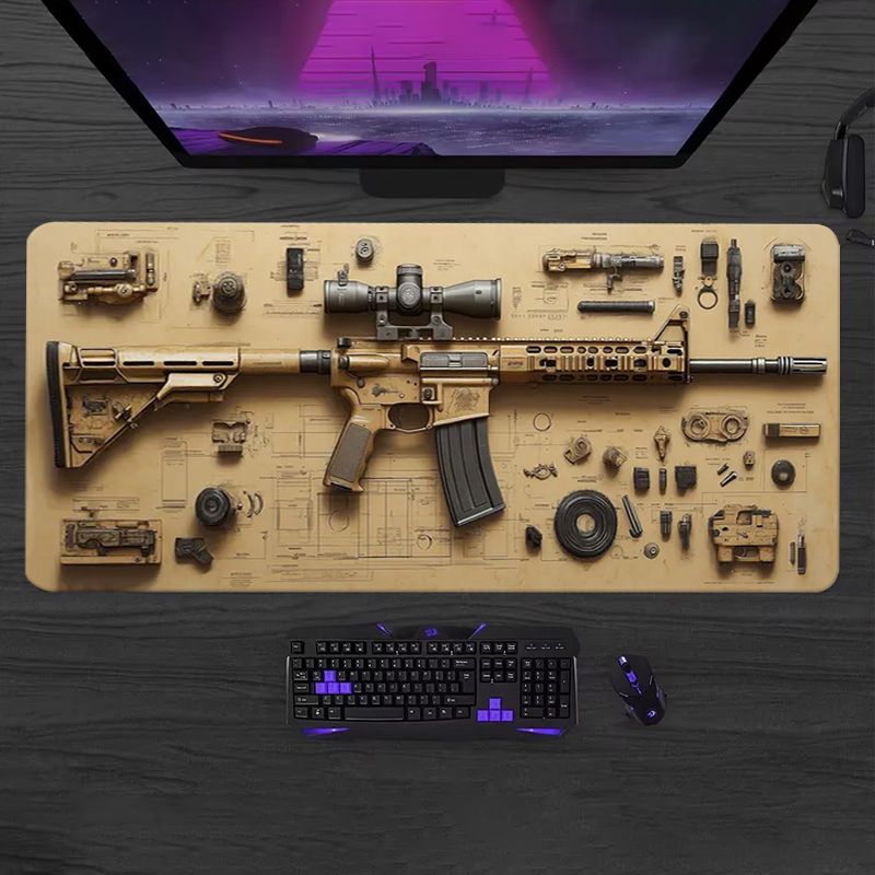 Gaming Keyboard And Mouse - Parts Disassemble Soft Gaming Mouse Pad