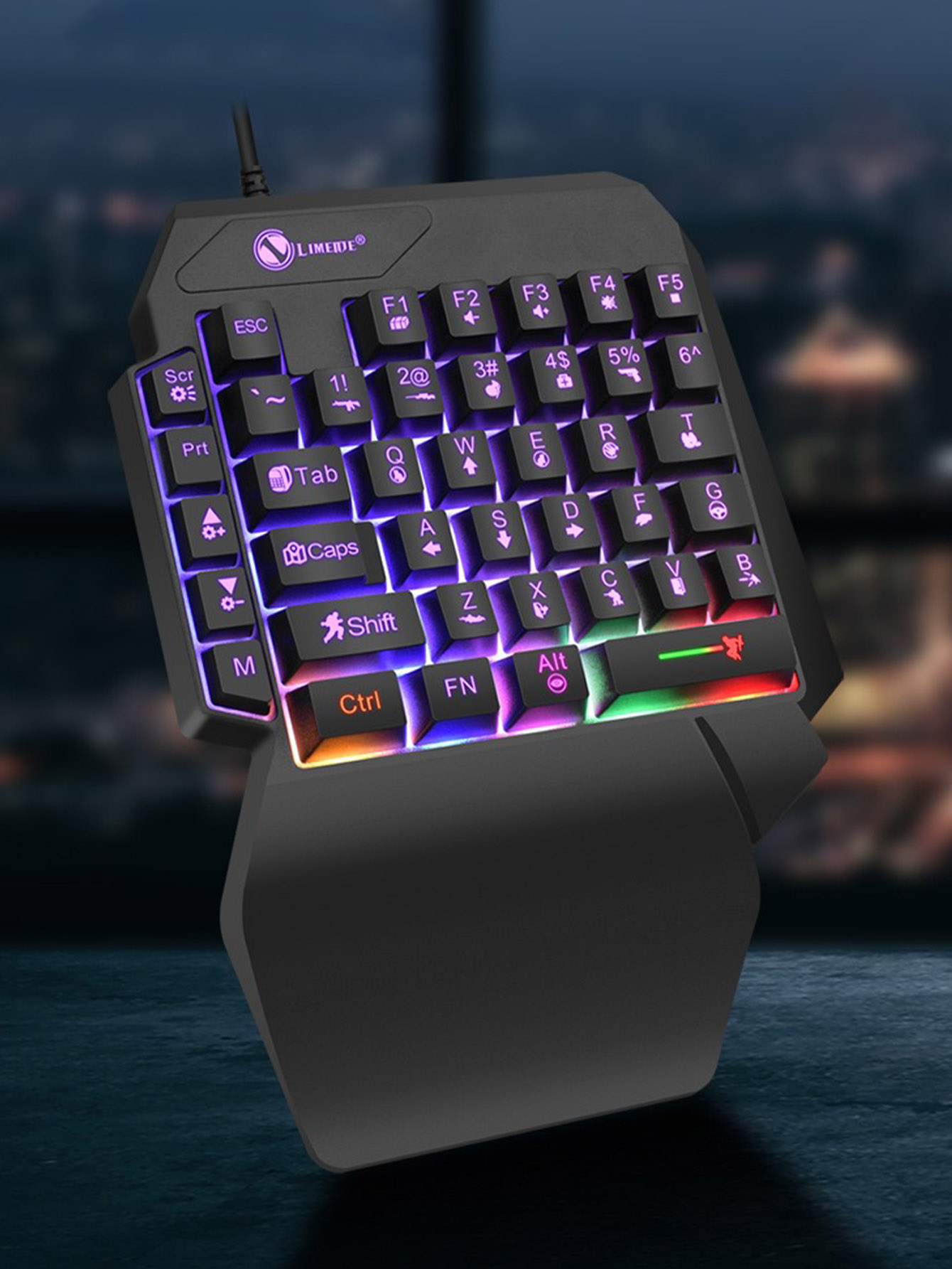 Gaming Keyboard And Mouse For Xbox - Mechanical One-Handed Light Game Wired Keyboard,