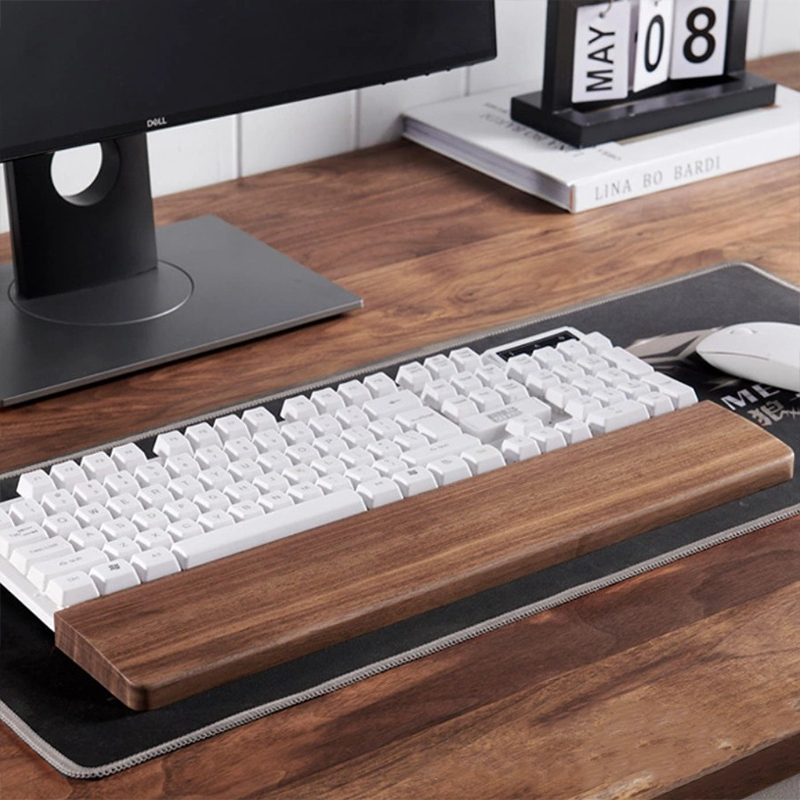 Wrist Rest Wood - 30/36/44cm Solid Walnut Keyboard Wrist Rest