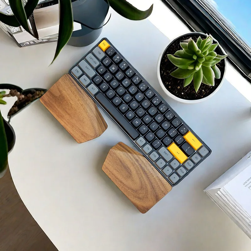 Wrist Rest Wood - Split Walnut Palm Rest for 65%-75%