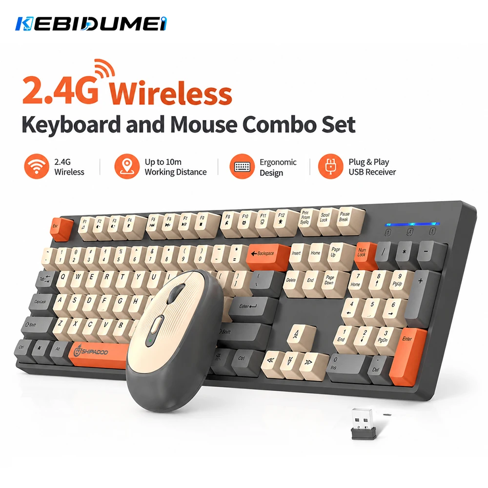 Gaming Keyboard And Mouse Set - KEBIDUMEI 2.4G Wireless Keyboard and Mouse