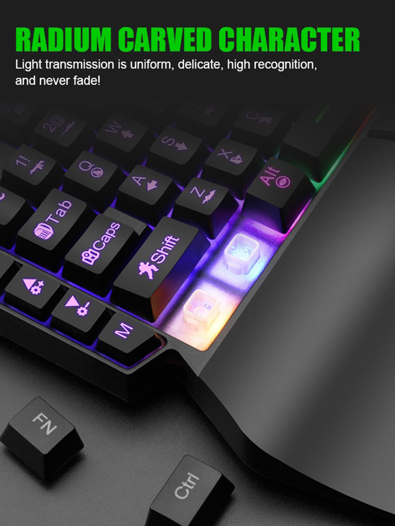 Mechanical One-Handed Light Ga - Gaming Keyboard And Mouse For Xbox ulasan dan harga