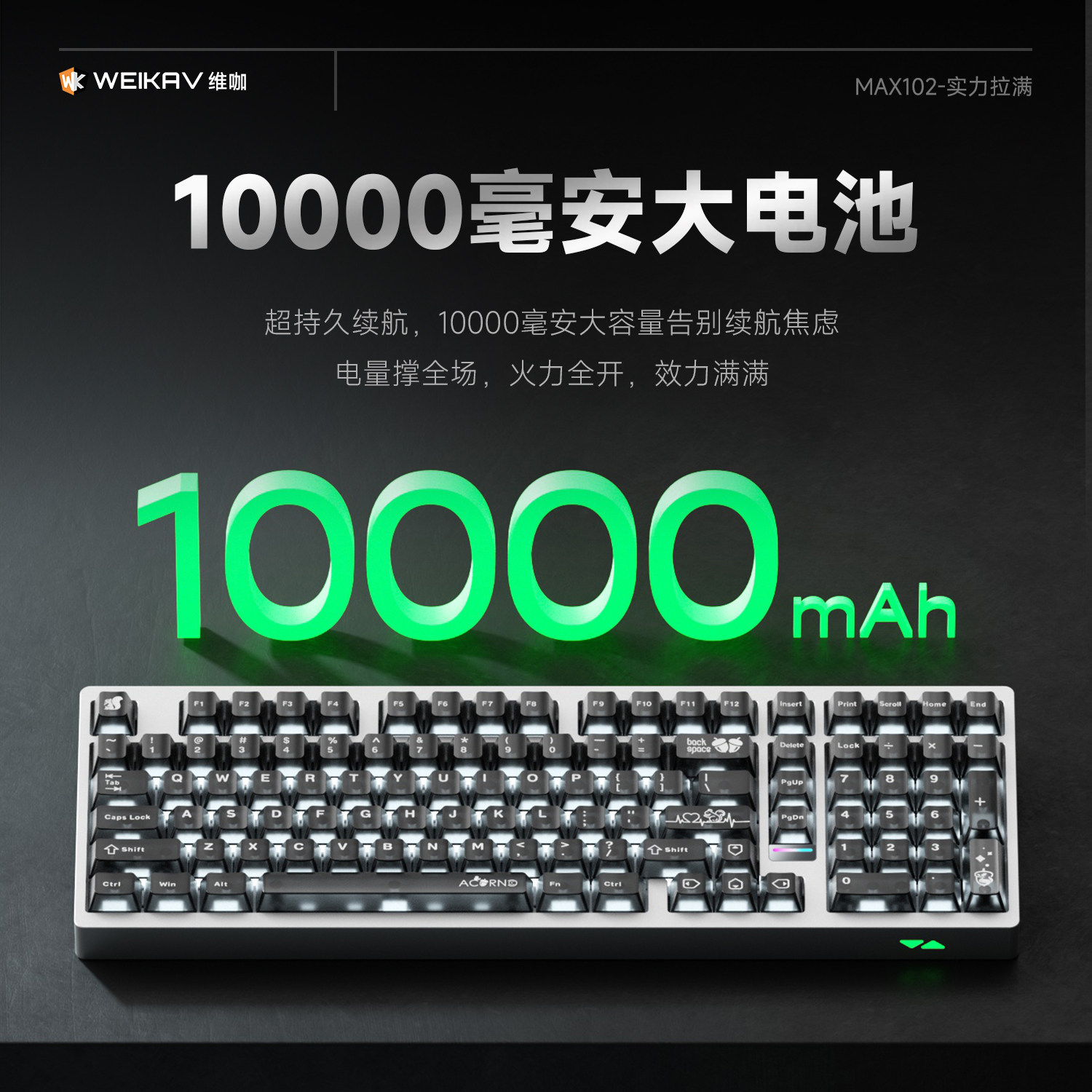 Weika Max102 Aluminum Case Wir - Gaming Keyboard Mechanical ulasan dan harga