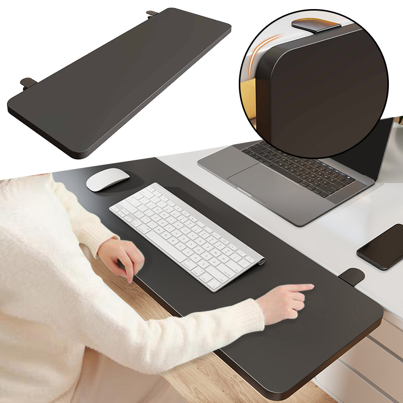 Desk Shelf Board Keyboard Tray - Wrist Rest Wood ulasan dan harga
