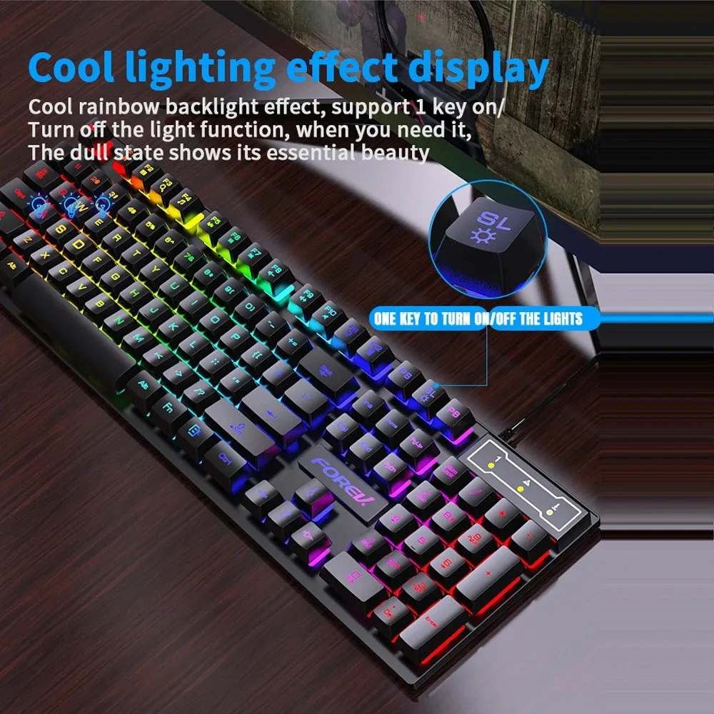 104 Key Backlit Mechanical Key - Gaming Keyboard And Mouse For Xbox ulasan dan harga