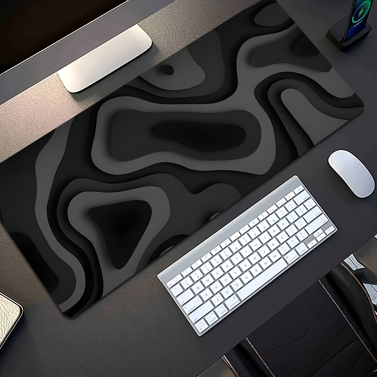 Black Gray Swirl Design Large  - Gaming Keyboard Brand ulasan dan harga