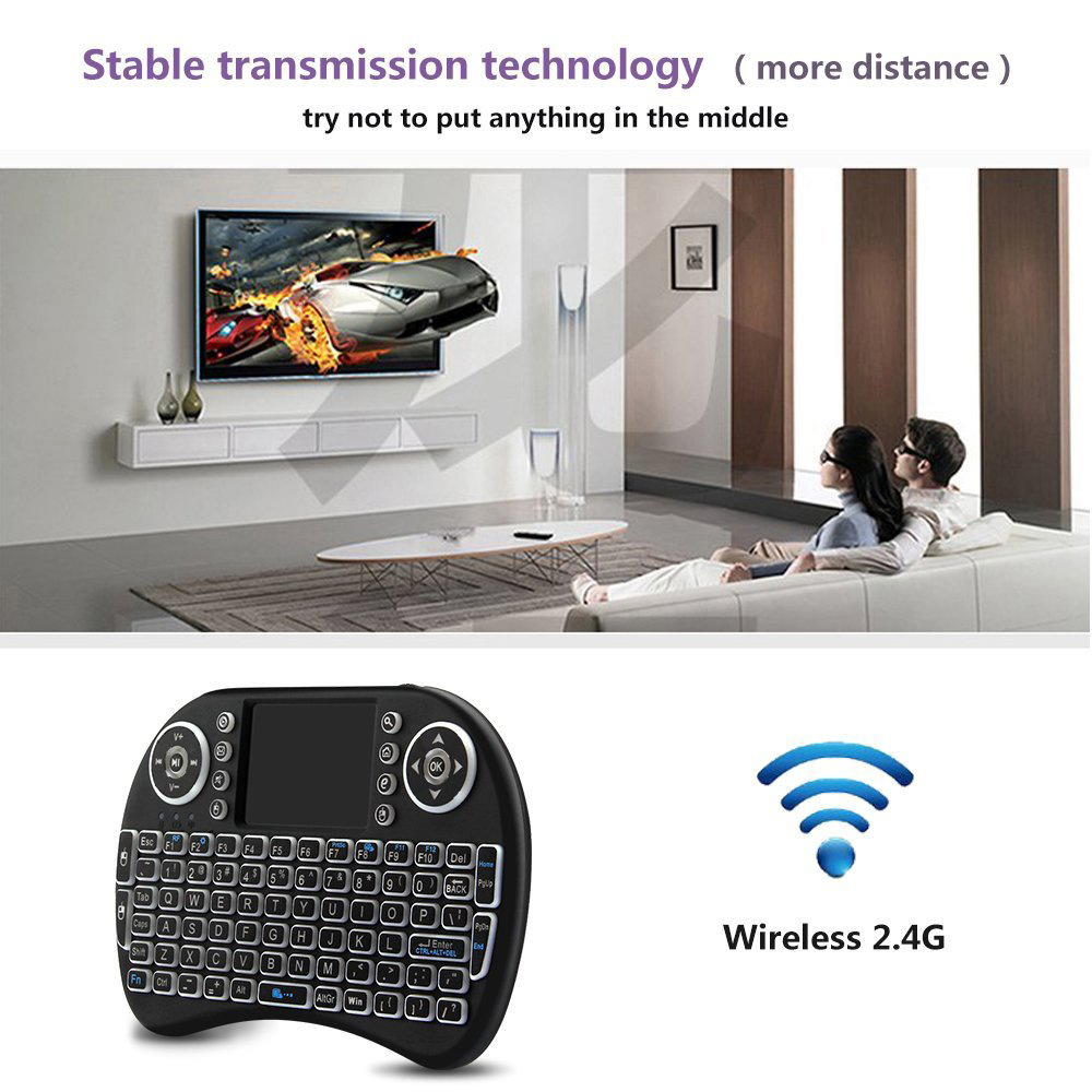 Backlit Mini Wireless Keyboard - Gaming Keyboard Mobile ulasan dan harga