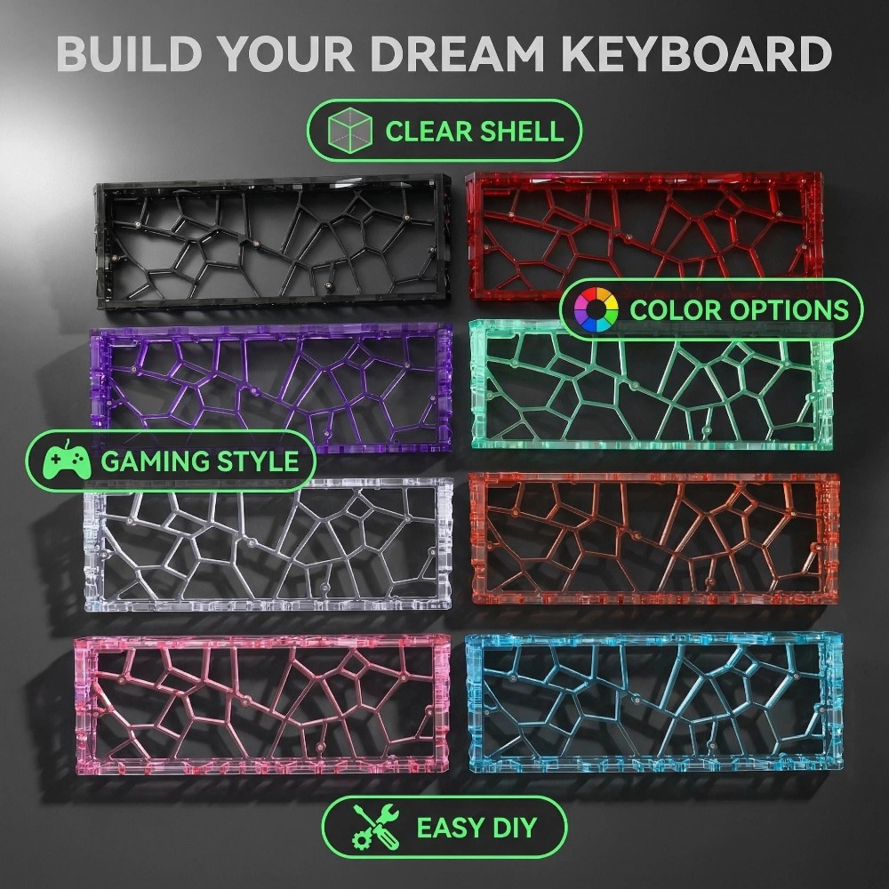GH60 Keyboard Case Hollow Tran - Hot Swap Pcb ulasan dan harga