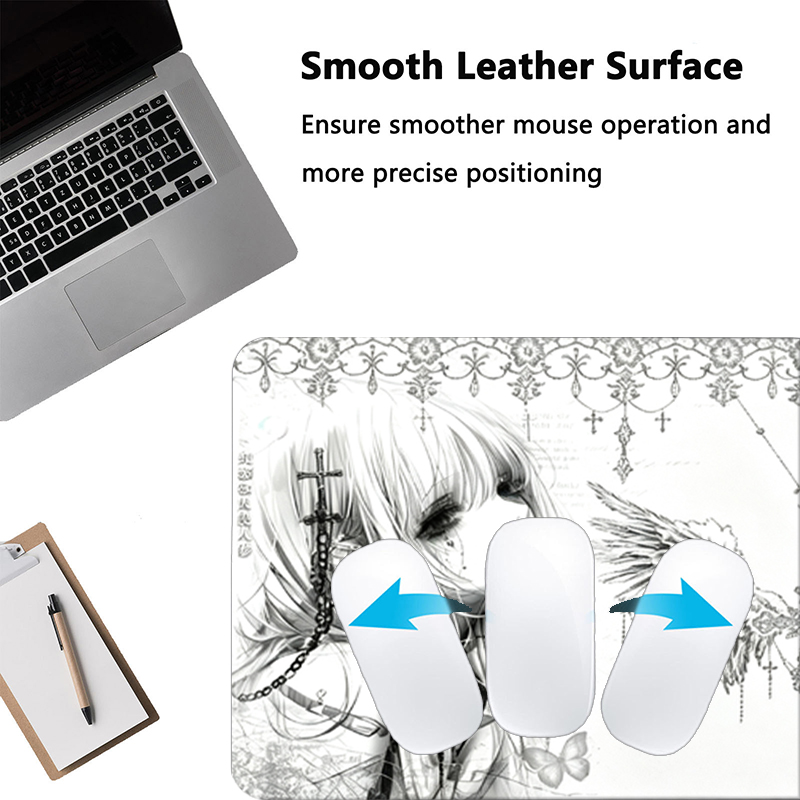 Leather Mousepad Black White A - Gaming Keyboard And Mouse ulasan dan harga